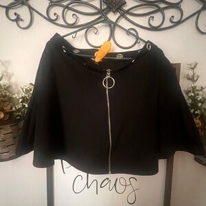 Hot Topic Black skirt with Silver zipper